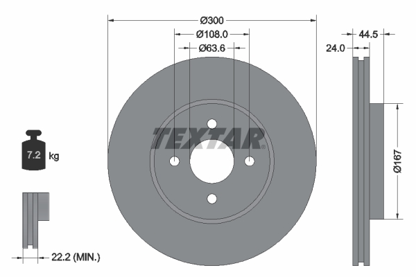 Remschijven Textar 92139903