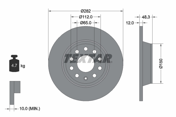 Remschijven Textar 92140803