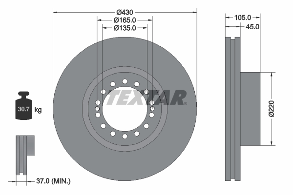 Remschijven Textar 93143800