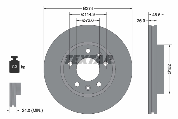 Remschijven Textar 92146900