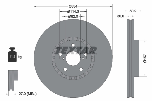 Remschijven Textar 92147903