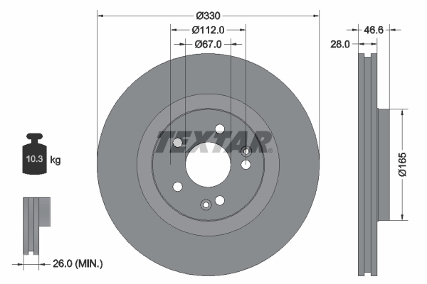 Remschijven Textar 92151005