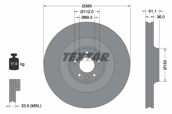 Remschijven Textar 92151303