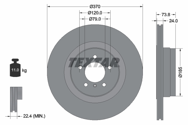 Remschijven Textar 92155203