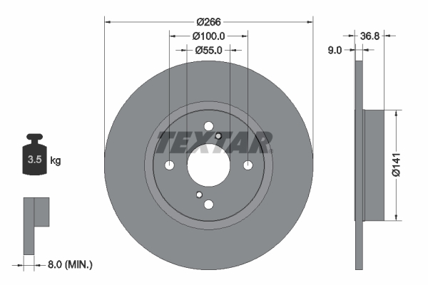 Remschijven Textar 92169203