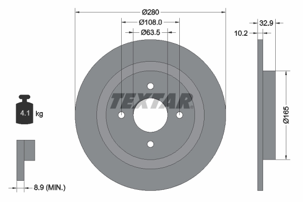 Remschijven Textar 92172403