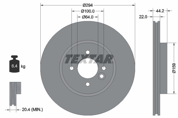 Remschijven Textar 92183603