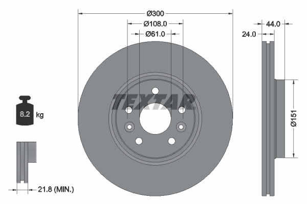 Remschijven Textar 92202803