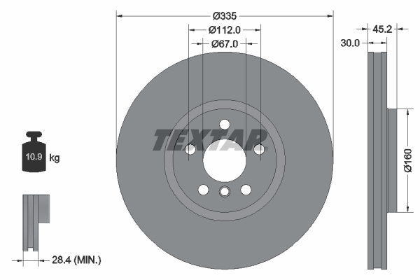 Remschijven Textar 92316205