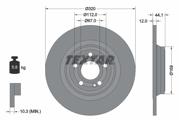 Remschijven Textar 92324303