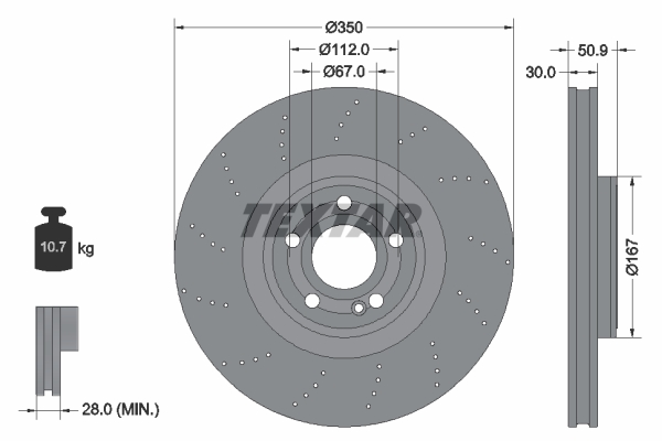 Remschijven Textar 92324405