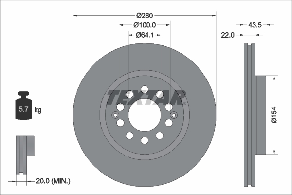 Remschijven Textar 92342603