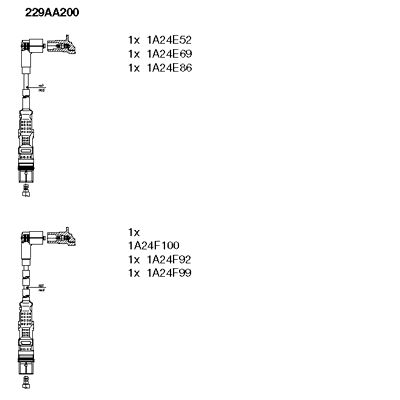 Bougiekabelset Bremi 229AA200