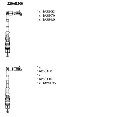 Bougiekabelset Bremi 229AB200