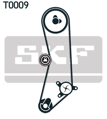 SKF Distributieriem kit inclusief waterpomp VKMC 02202