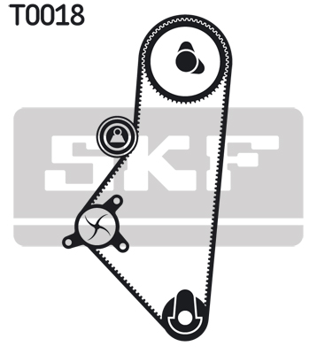 SKF Distributieriem kit inclusief waterpomp VKMC 03201-1