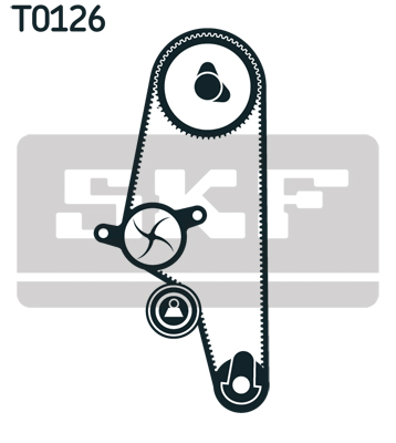 SKF Distributieriem kit inclusief waterpomp VKMC 01107