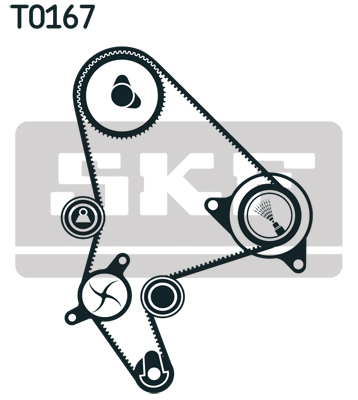 SKF Distributieriem kit inclusief waterpomp VKMC 03247