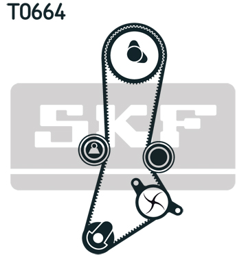 SKF Distributieriem kit inclusief waterpomp VKMC 95660-1