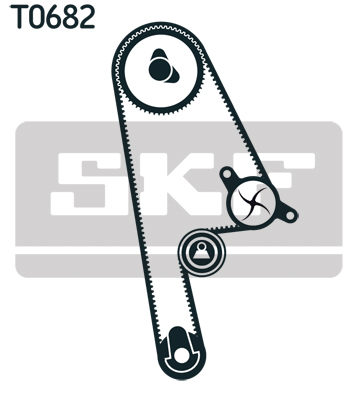 SKF Distributieriem kit inclusief waterpomp VKMC 93616