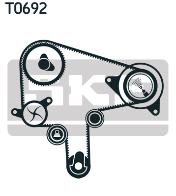 SKF Distributieriem kit inclusief waterpomp VKMC 94919-1