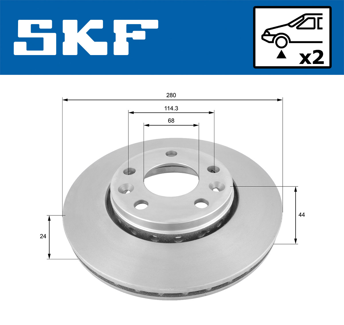 SKF Remschijven VKBD 80008 V2