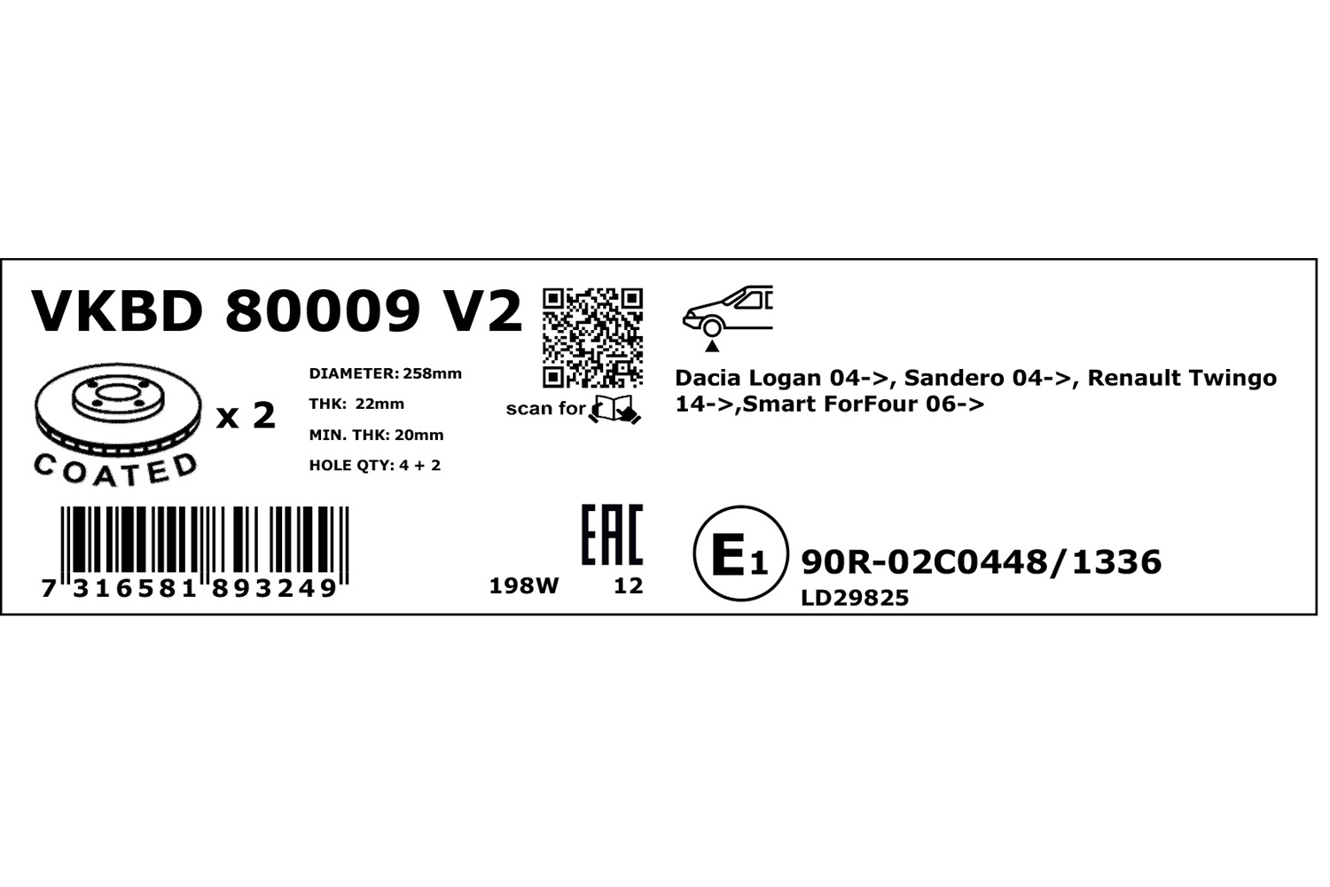 SKF Remschijven VKBD 80009 V2