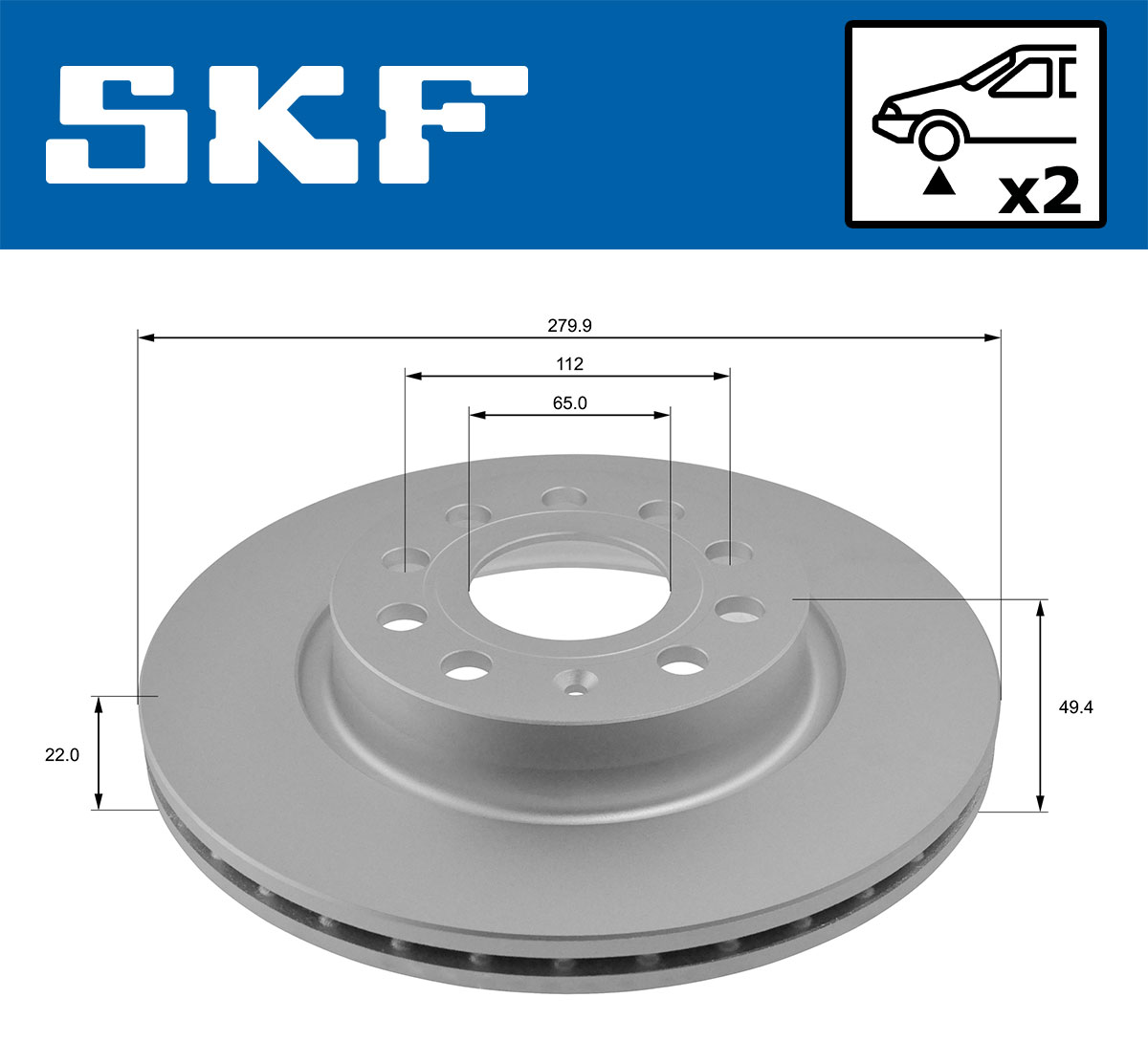 SKF Remschijven VKBD 80012 V2