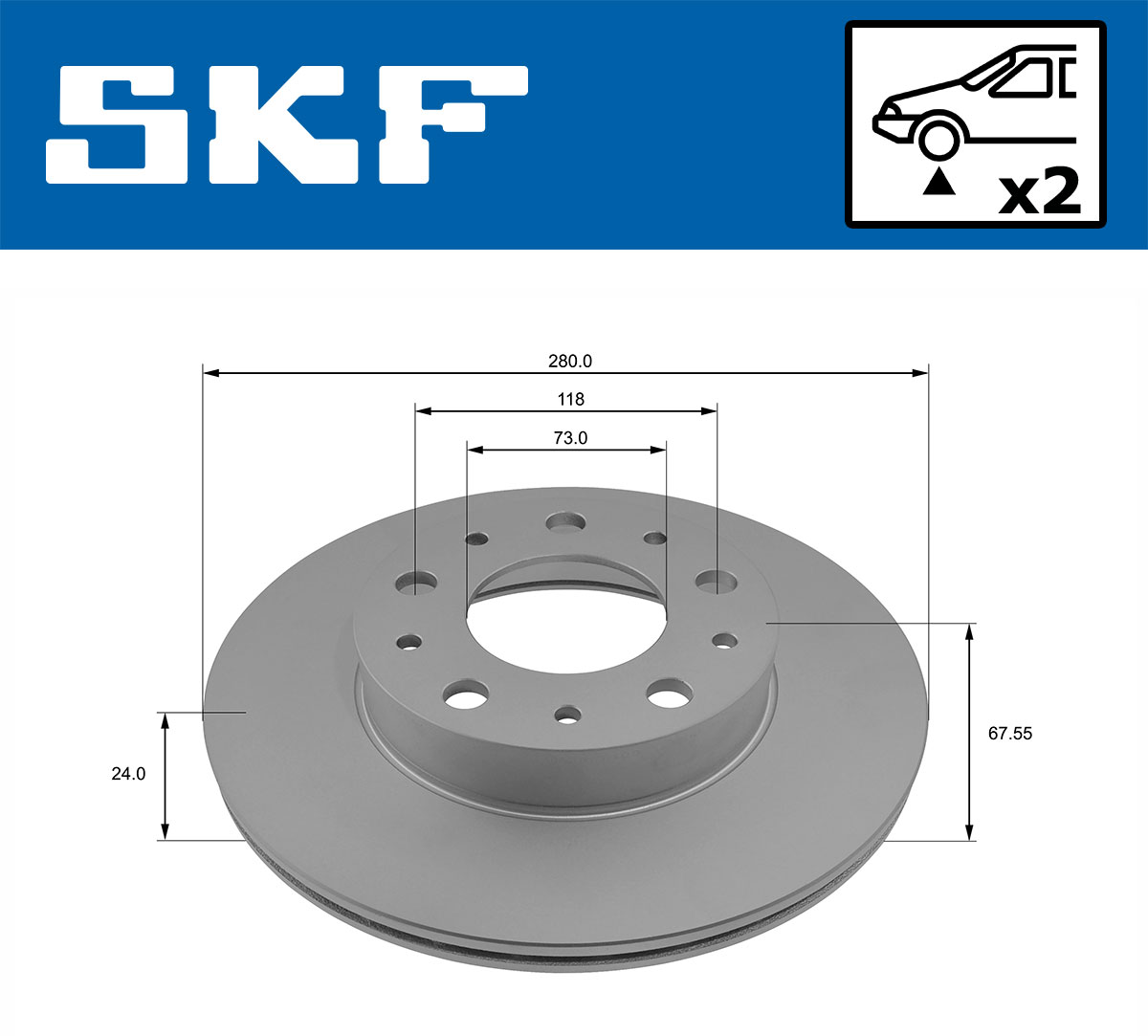 SKF Remschijven VKBD 80036 V2