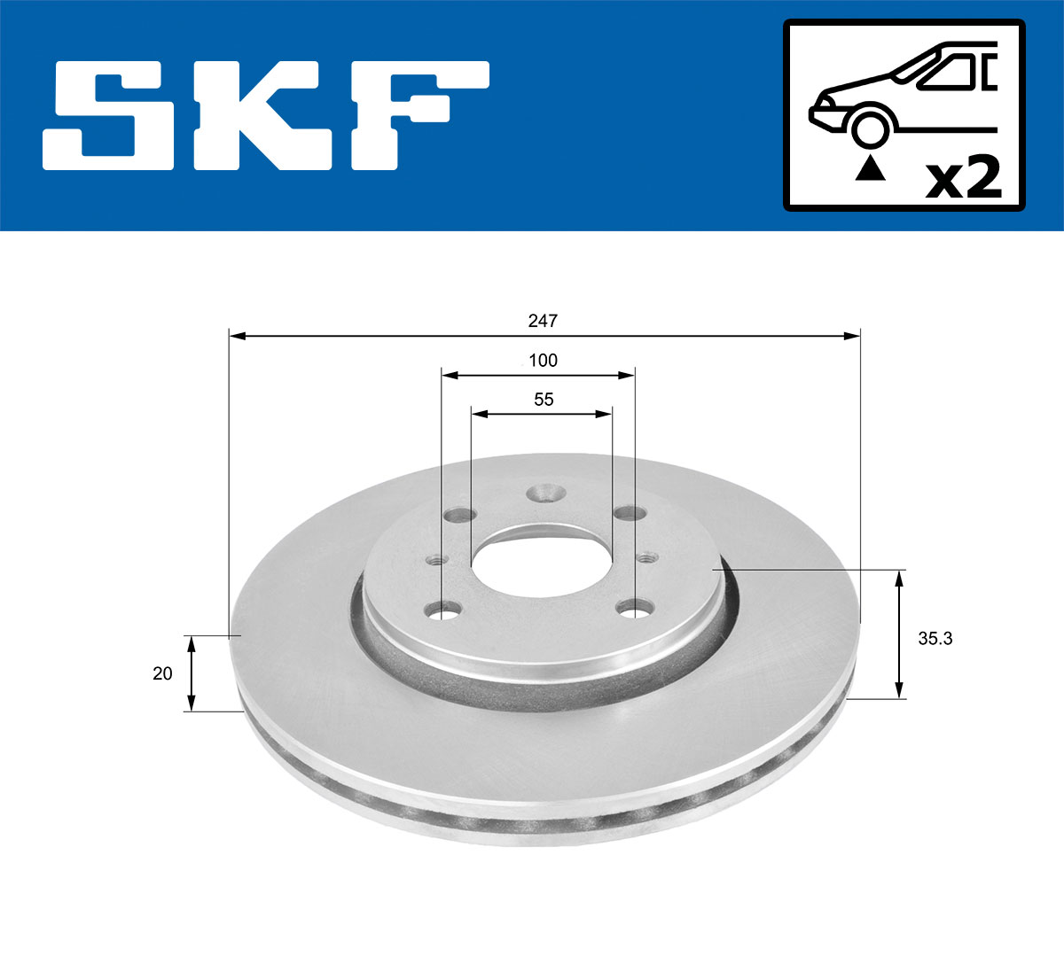 SKF Remschijven VKBD 80043 V2