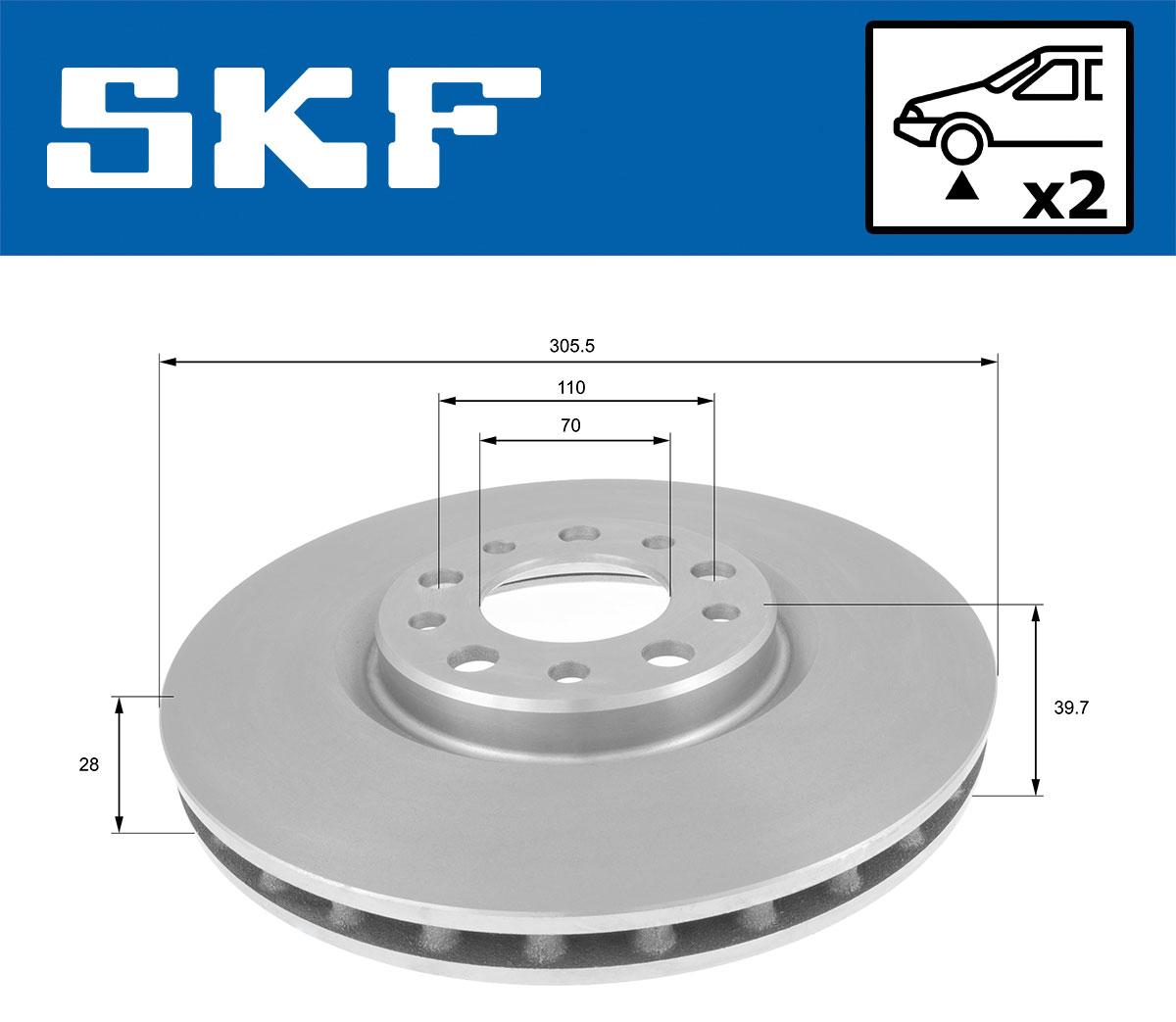 SKF Remschijven VKBD 80110 V2