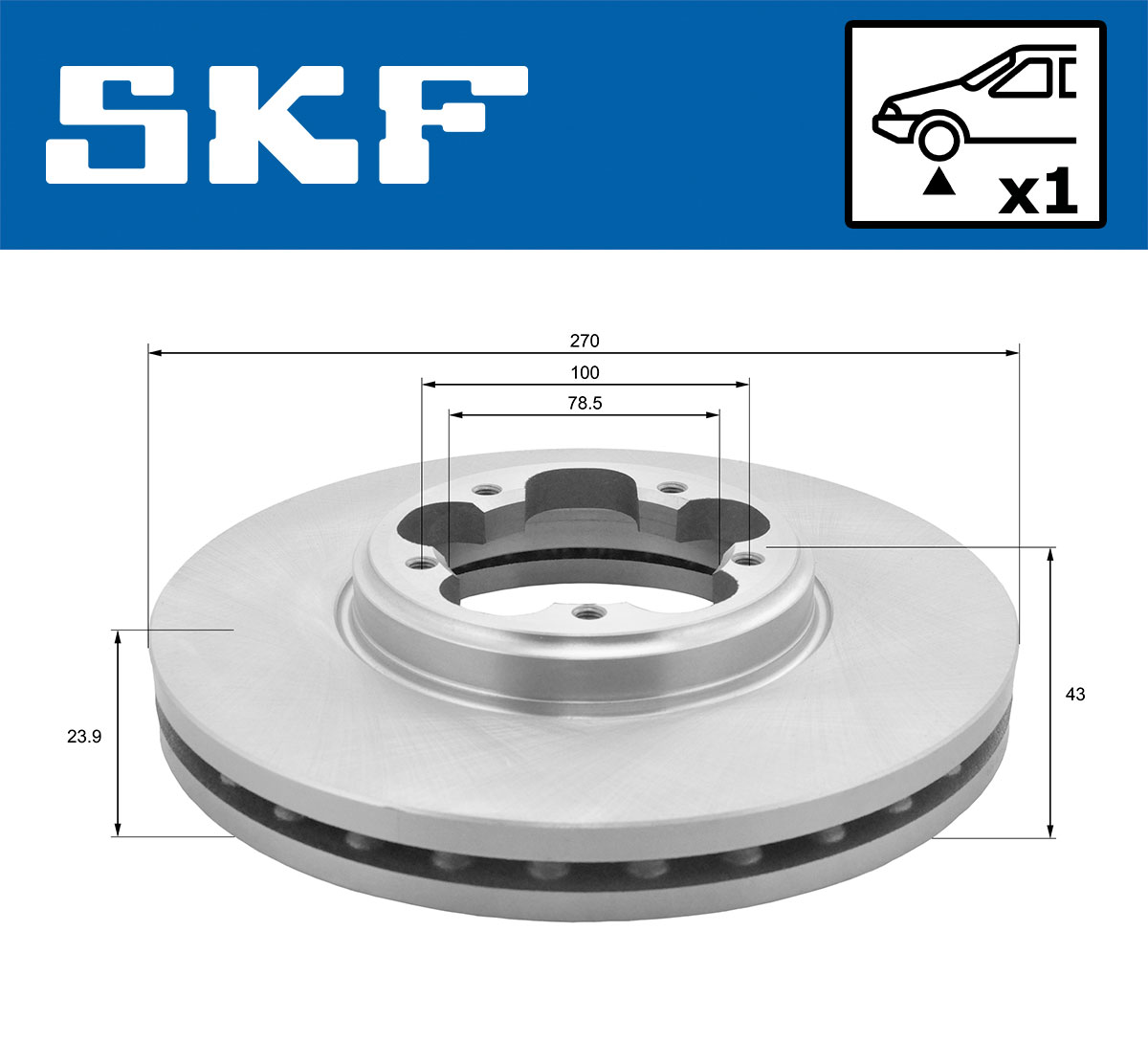 SKF Remschijven VKBD 80123 V1