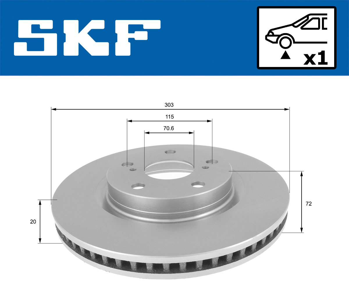 SKF Remschijven VKBD 80129 V1