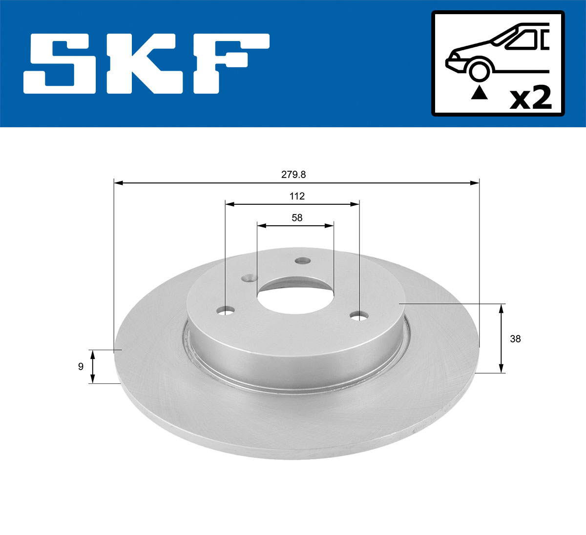 SKF Remschijven VKBD 80142 S2