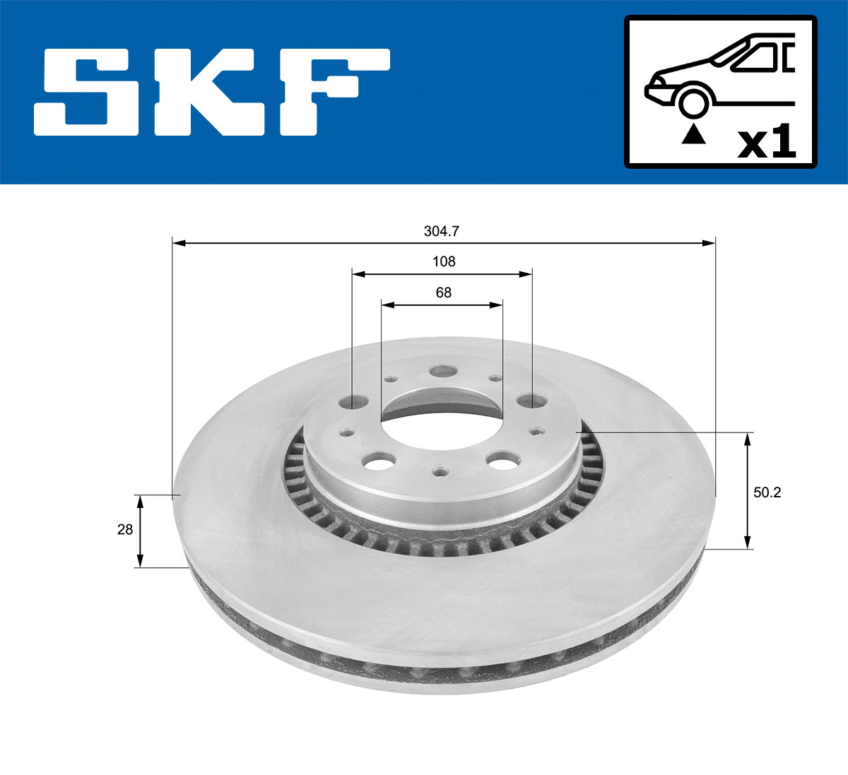 SKF Remschijven VKBD 80144 V1