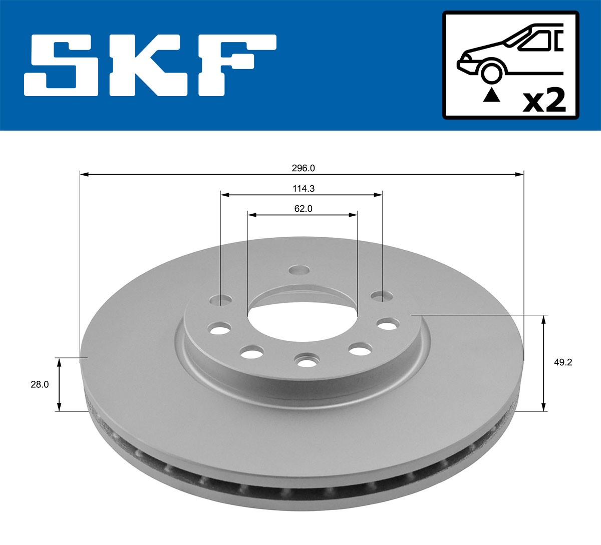 SKF Remschijven VKBD 80168 V2