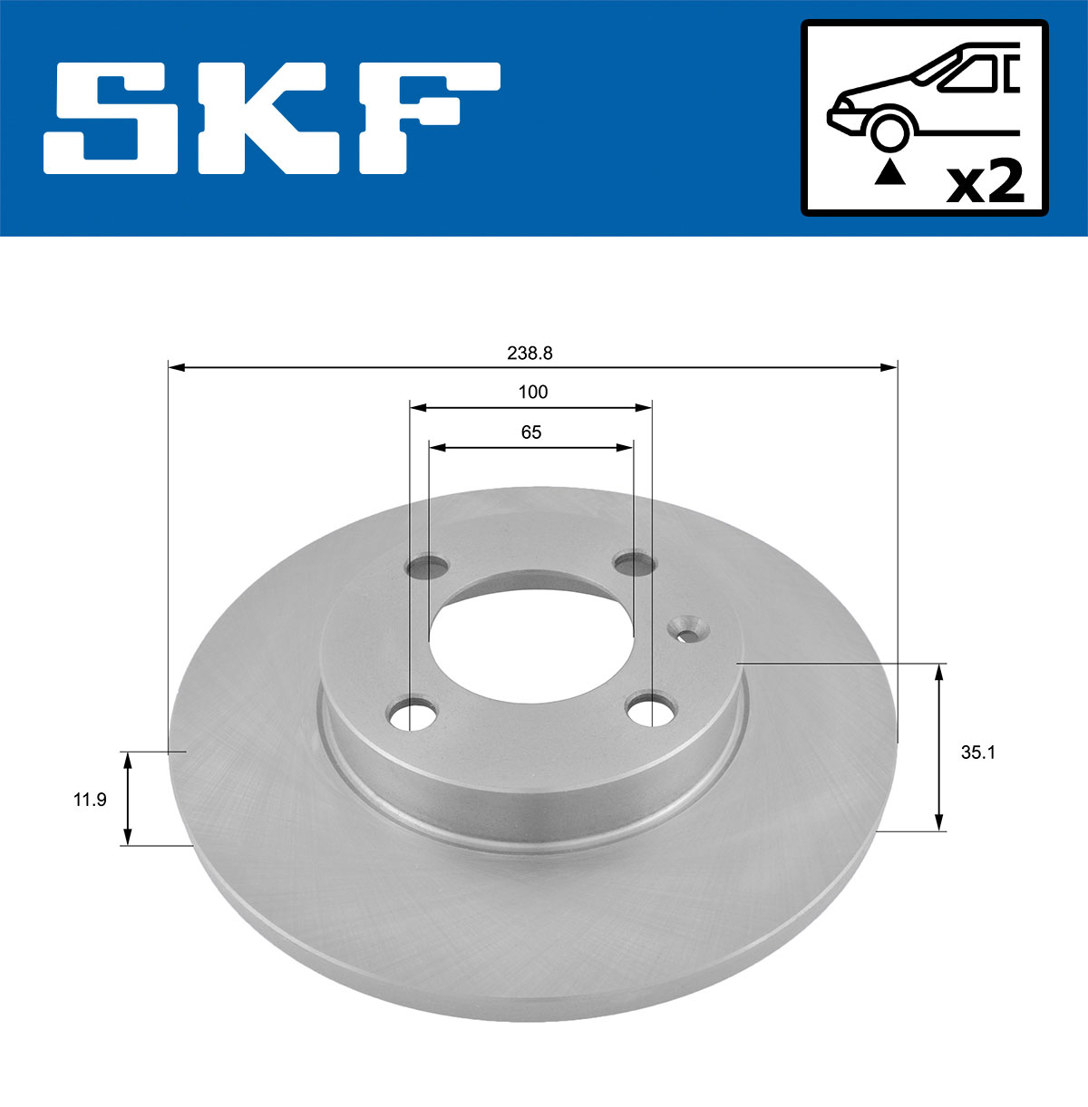 SKF Remschijven VKBD 80184 S2