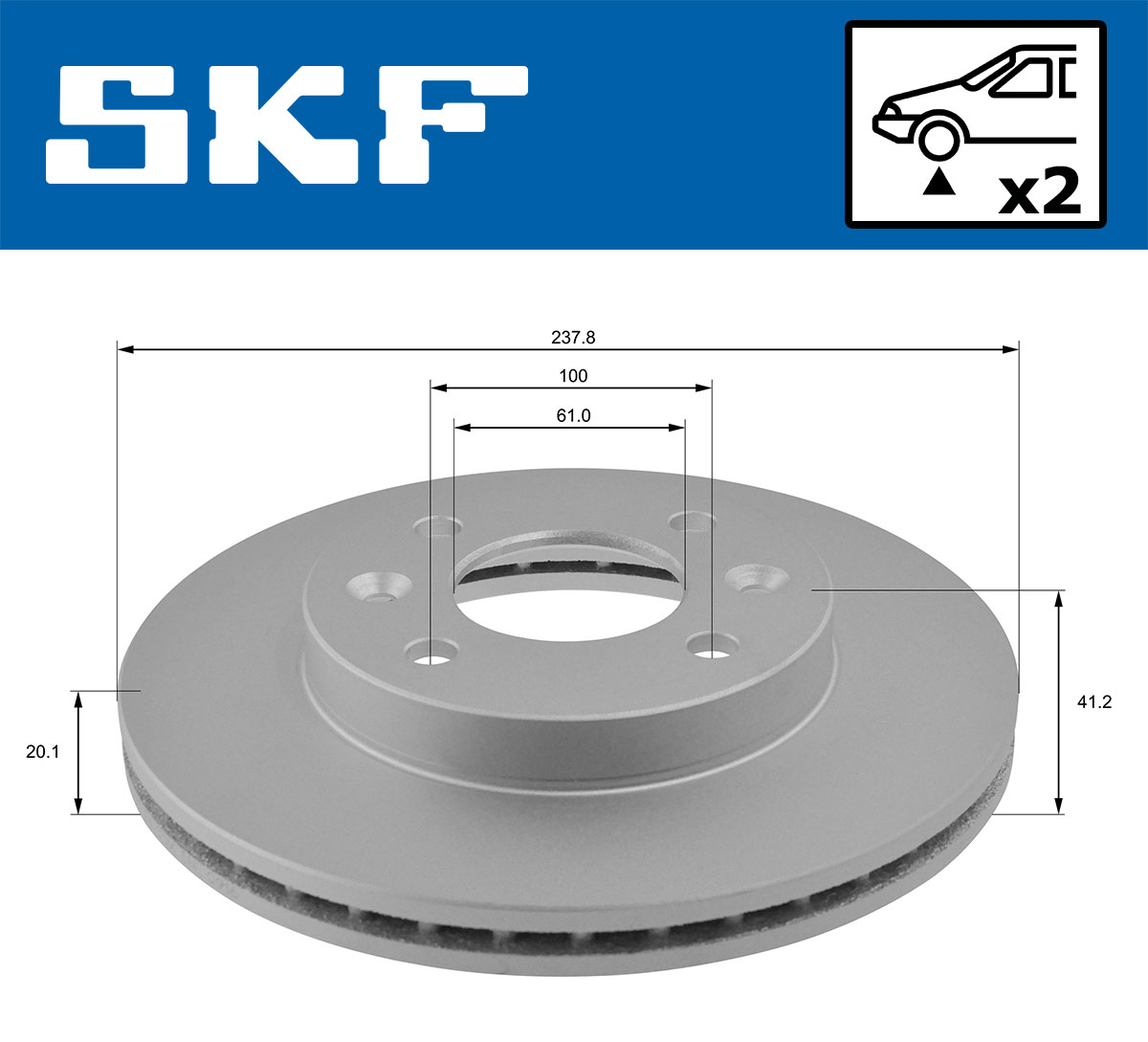 SKF Remschijven VKBD 80195 V2