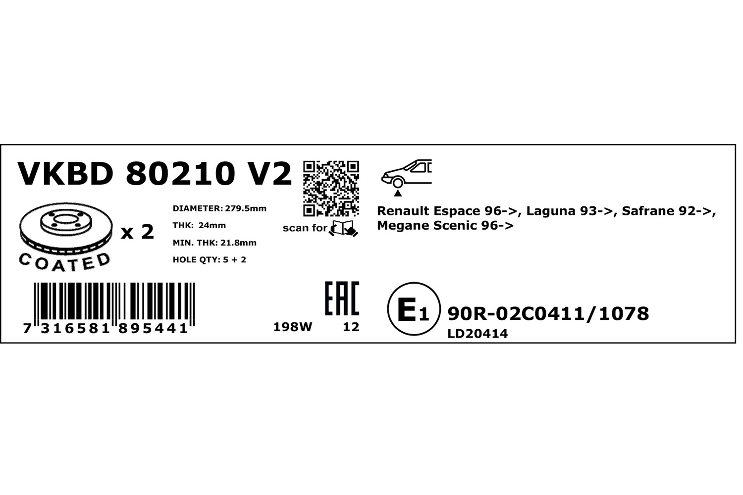 SKF Remschijven VKBD 80210 V2