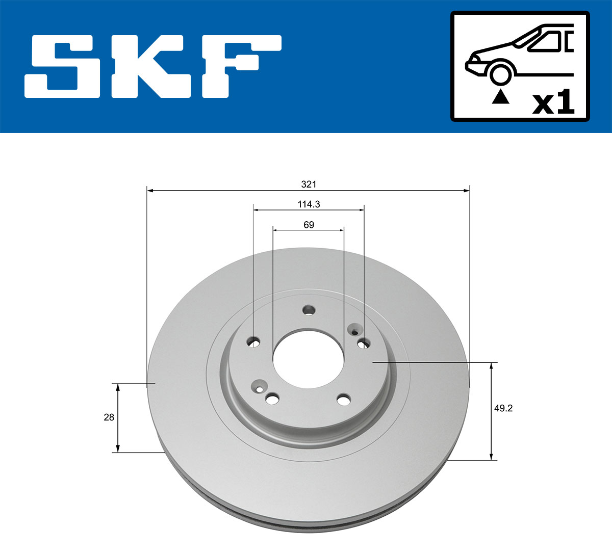 SKF Remschijven VKBD 80281 V1