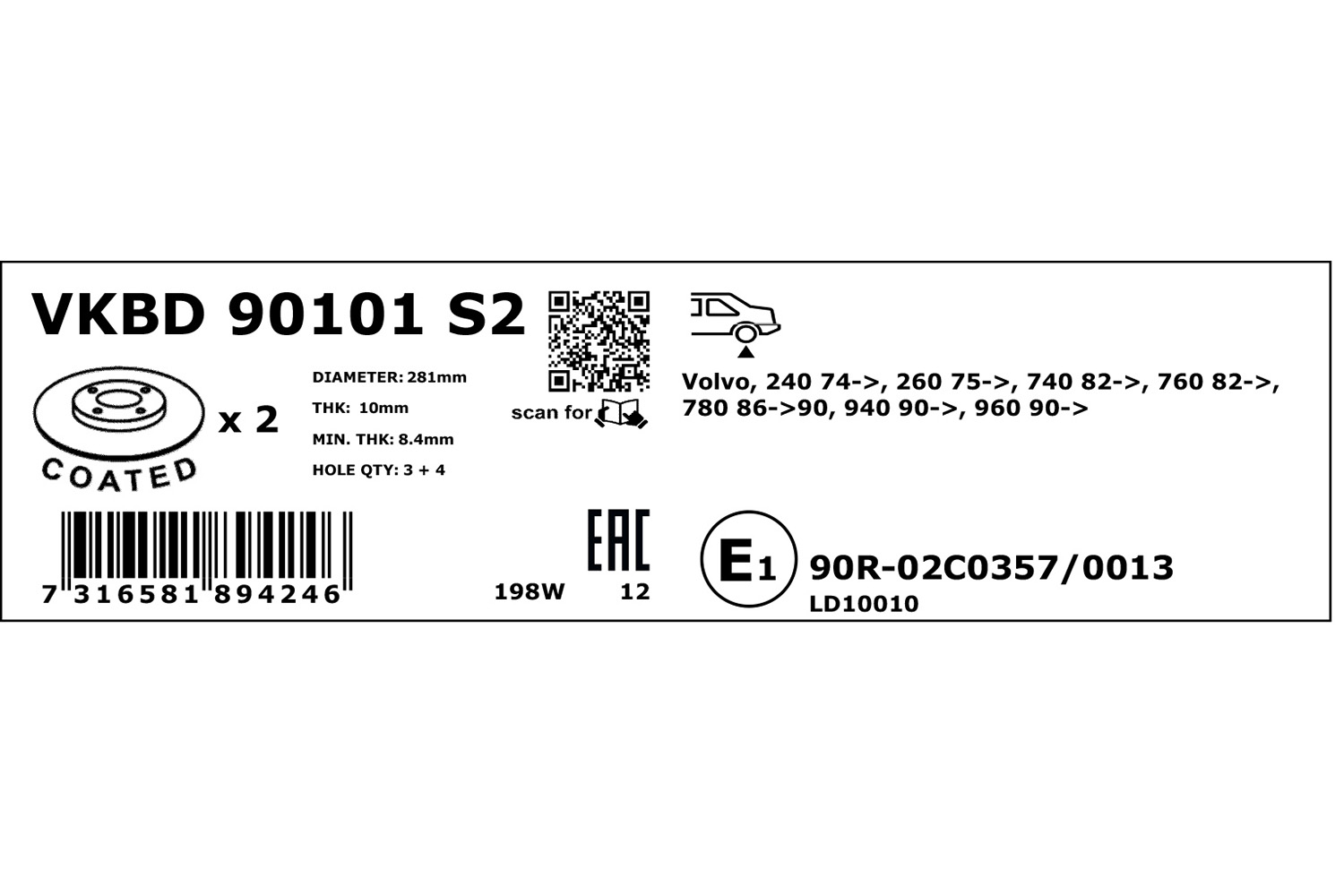 SKF Remschijven VKBD 90101 S2