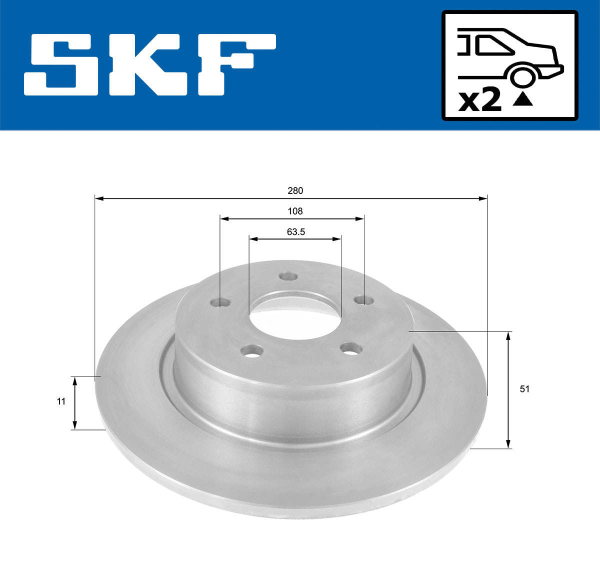 SKF Remschijven VKBD 90121 S2