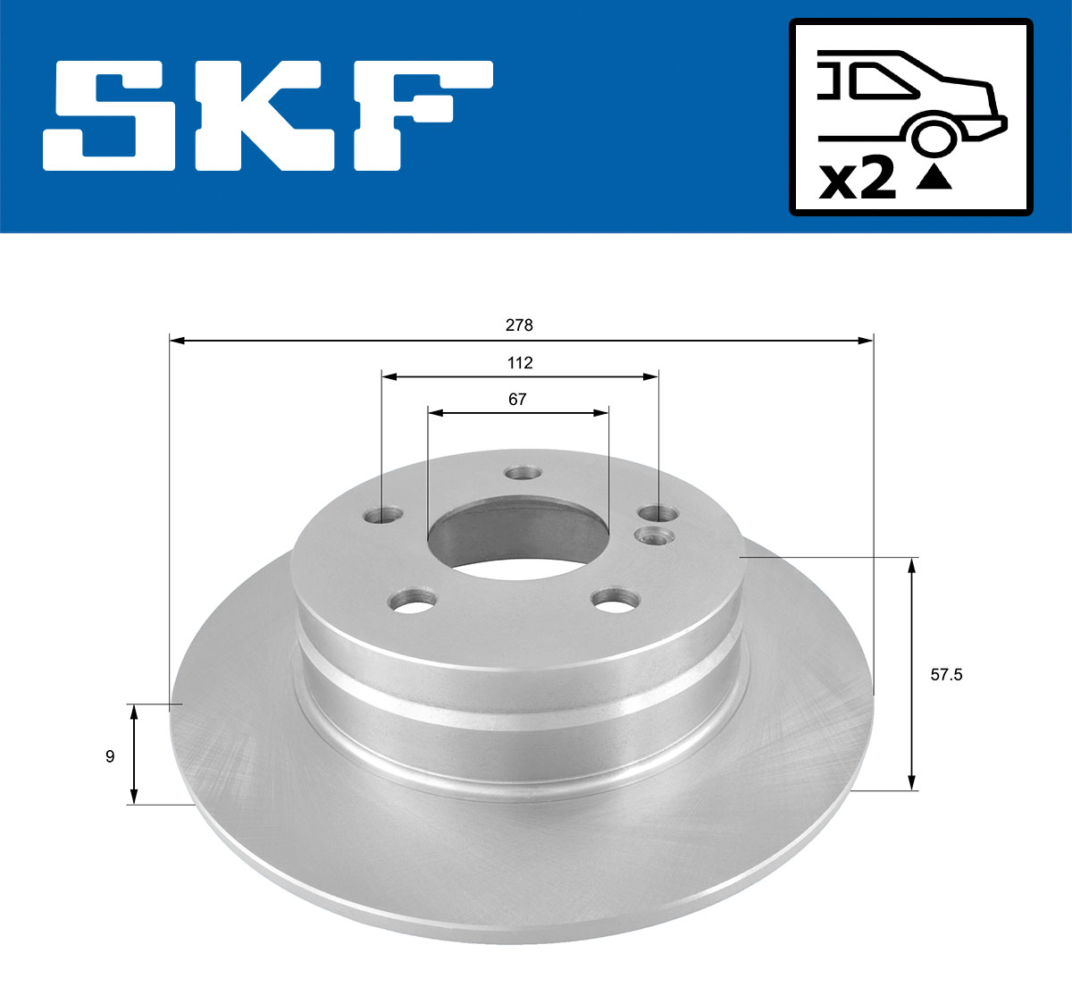 SKF Remschijven VKBD 90145 S2