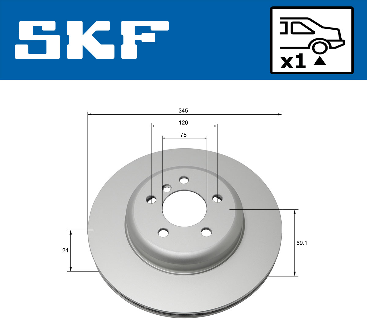 SKF Remschijven VKBD 90162 V1