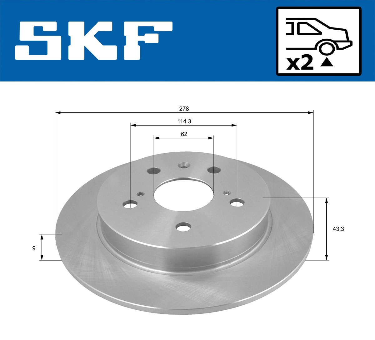 SKF Remschijven VKBD 90214 S2