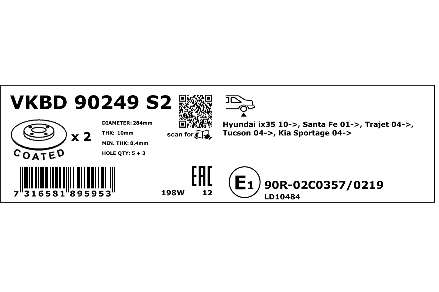 SKF Remschijven VKBD 90249 S2