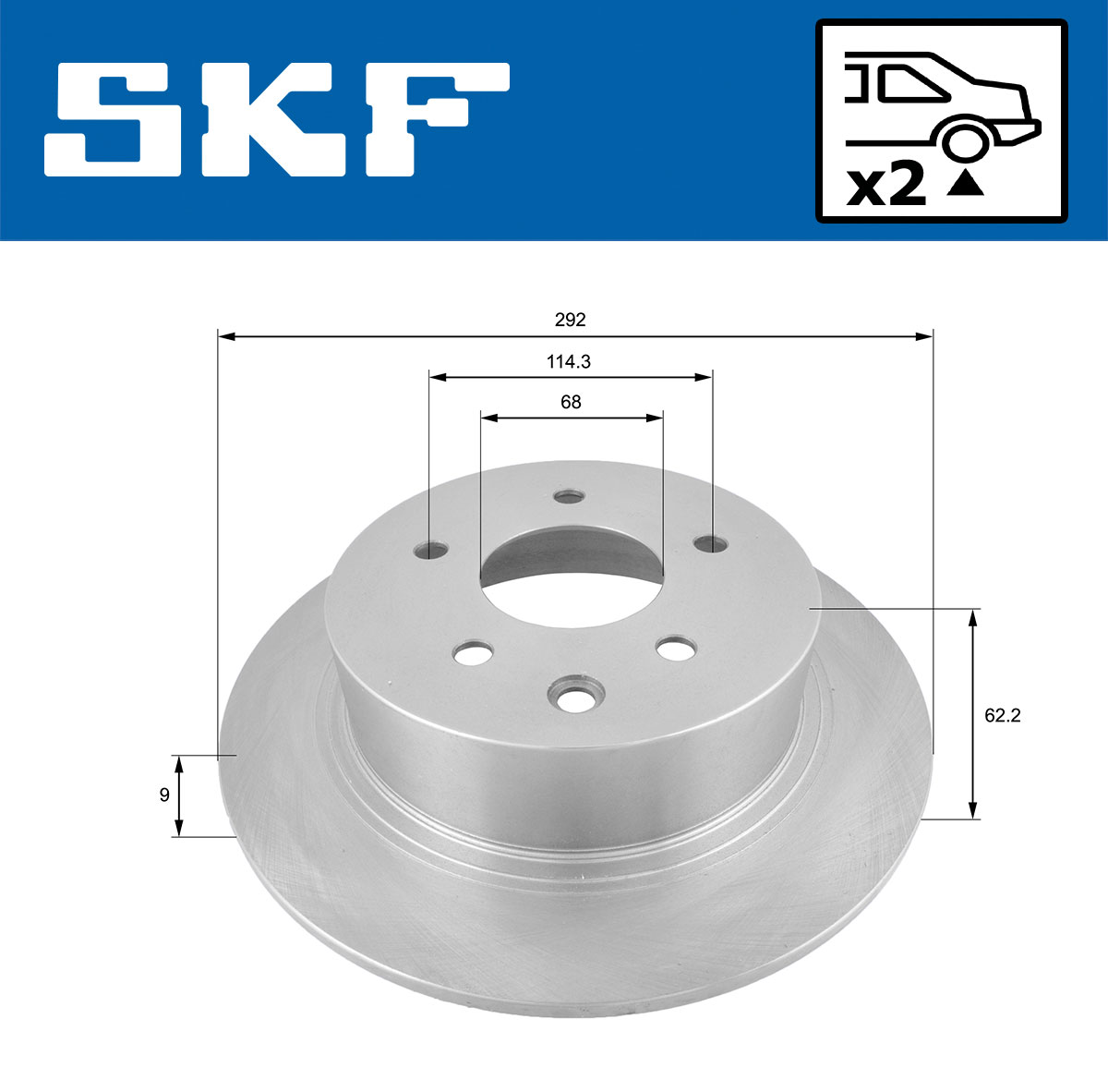 SKF Remschijven VKBD 90263 S2