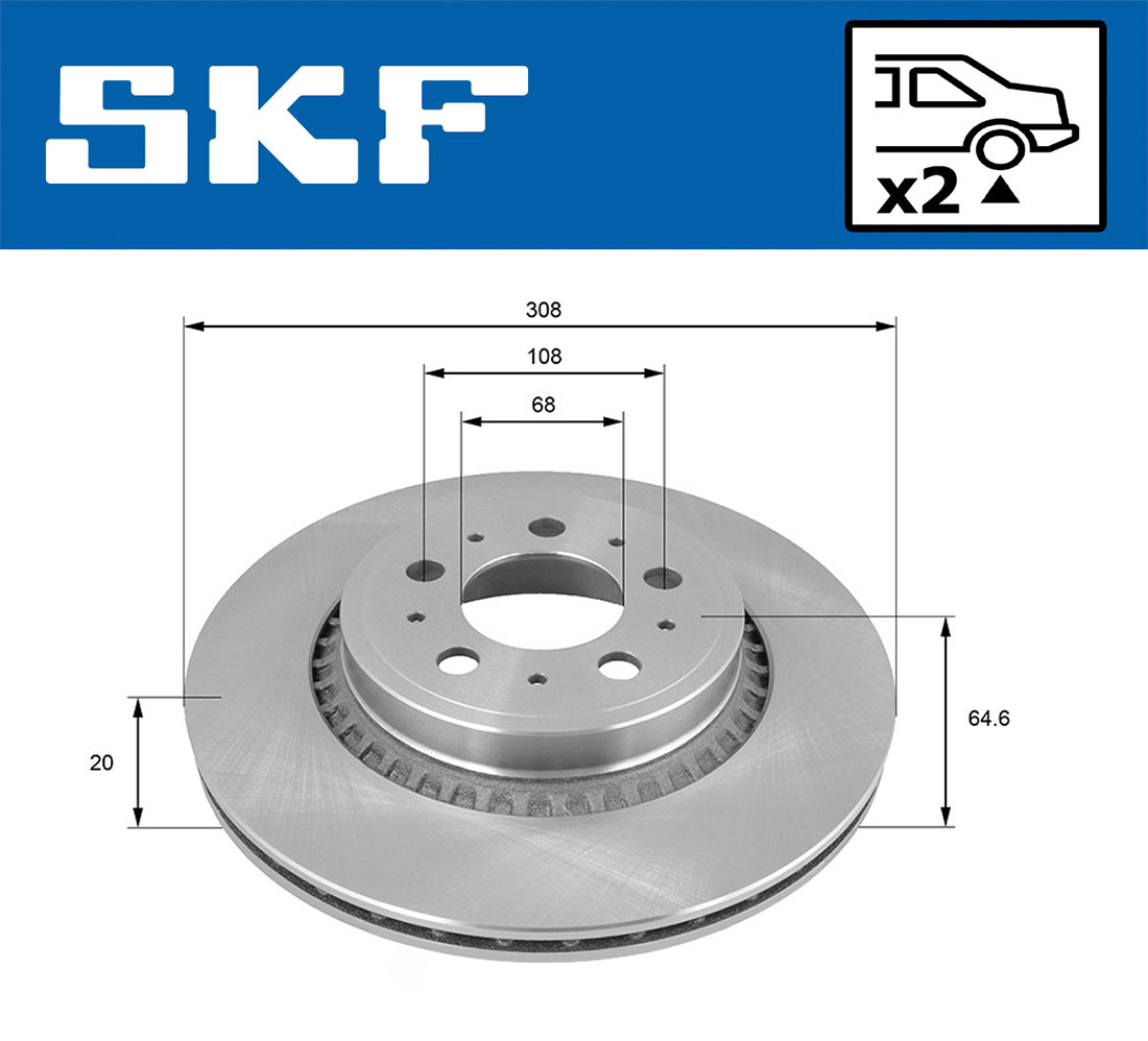 SKF Remschijven VKBD 90296 V2