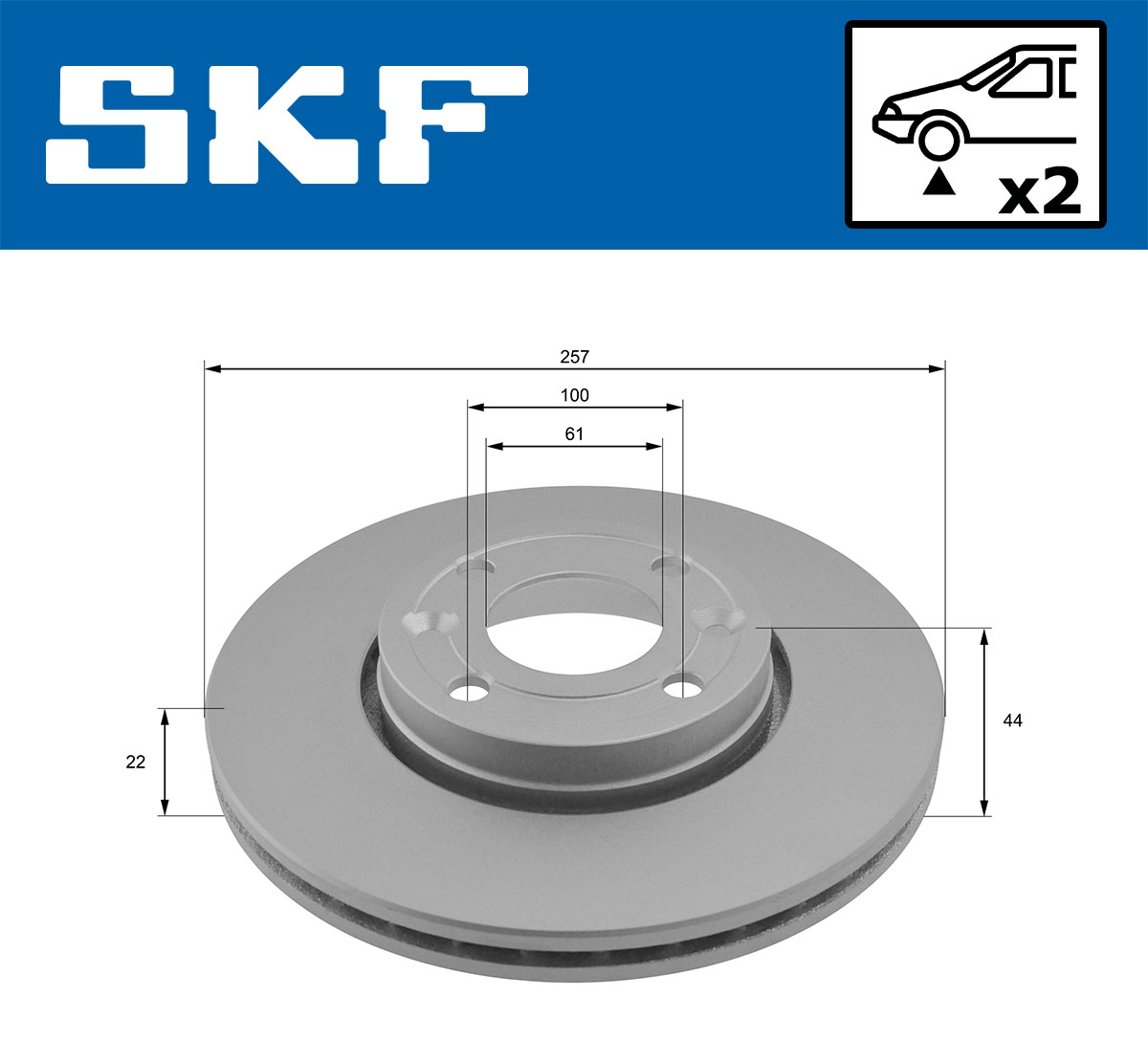 SKF Remschijf VKBD 80013 V2