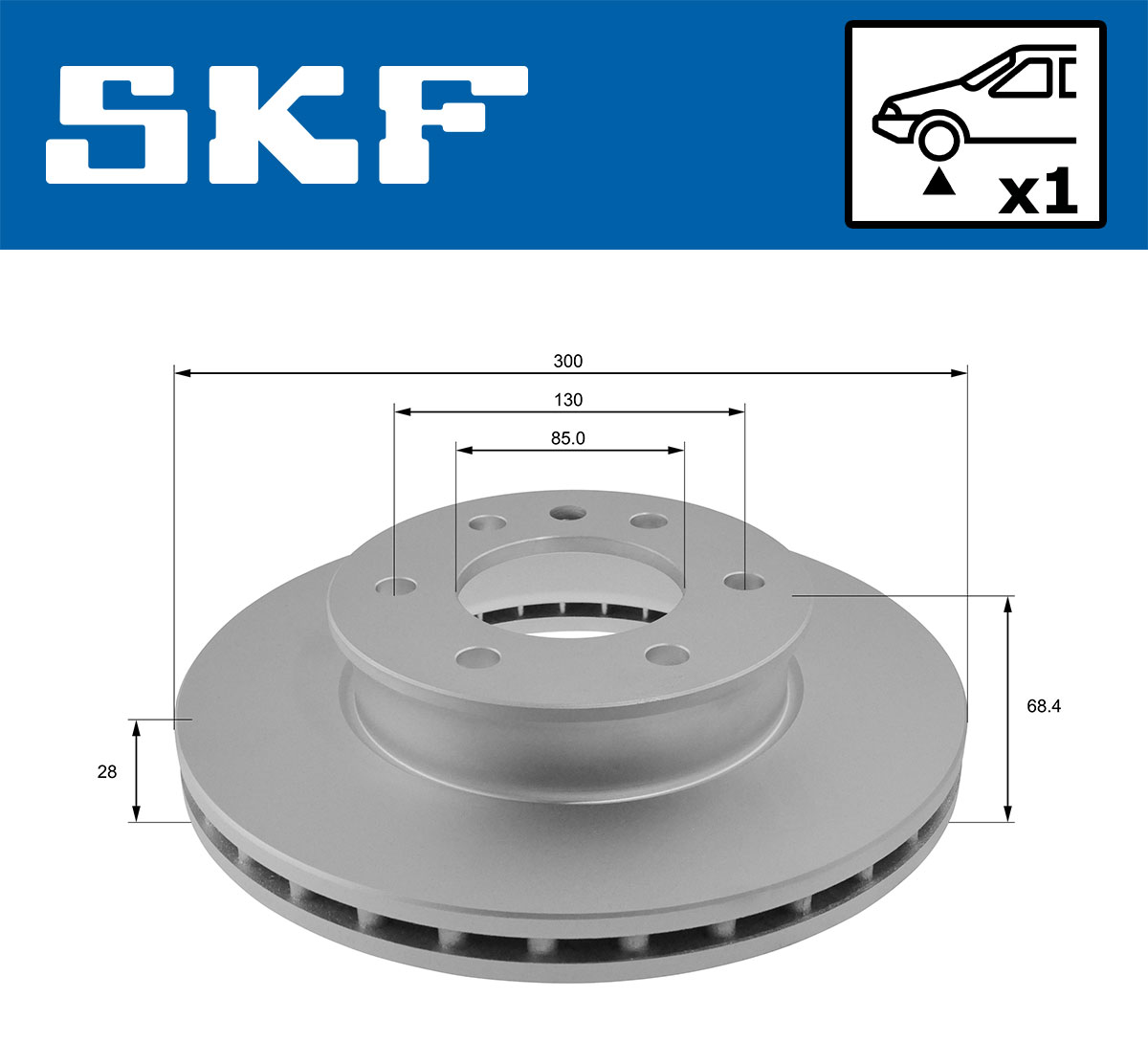 SKF Remschijf VKBD 80016 V1